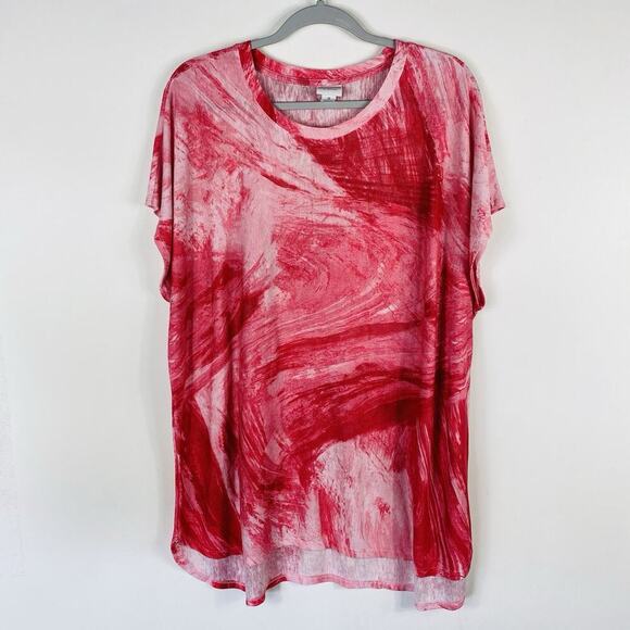 Chico's Tops - Chico's T-Shirt XL 3 16 Pink Weekends Short Sleeve Tee Top